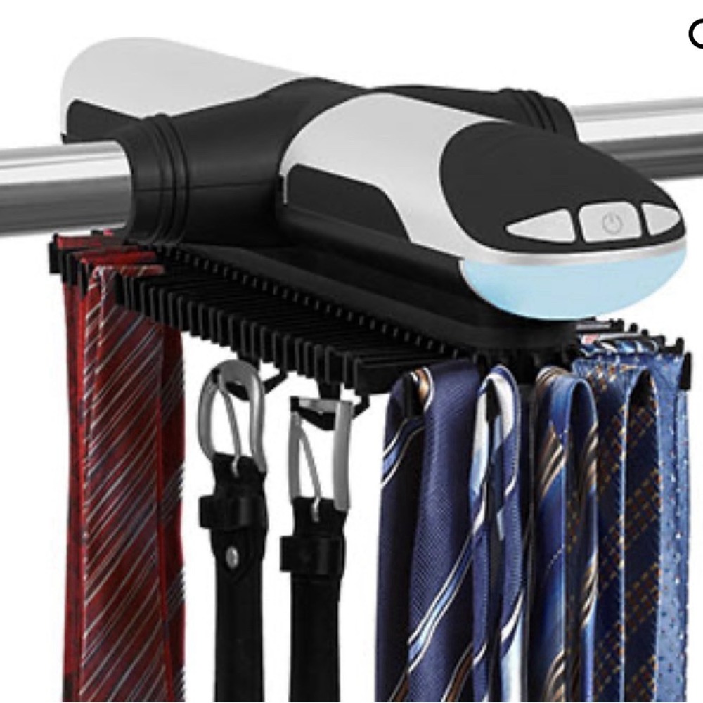 Kovot Motorized Tie Rack Rotating 72 Hook Ties Scarves Belts New